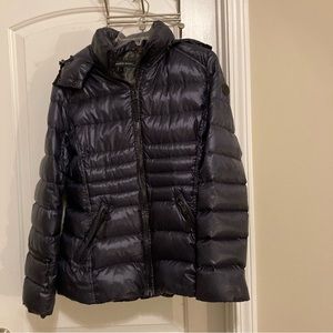 Andrew Marc Dark Blue 650 Duck Downfill Puffer Jacket